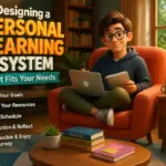 Editorial illustration showing designing a personal learning system that fits your needs