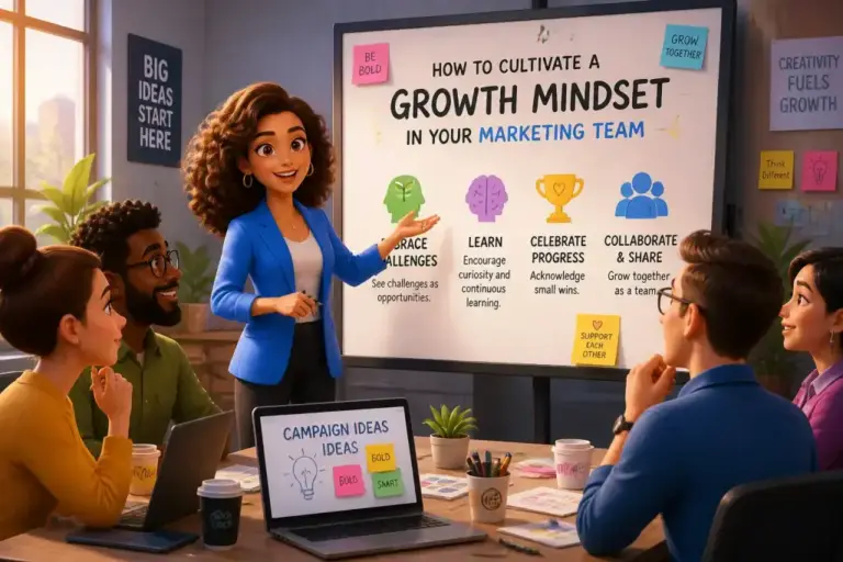 Team brainstorming session with engaging visuals and collaborative tools