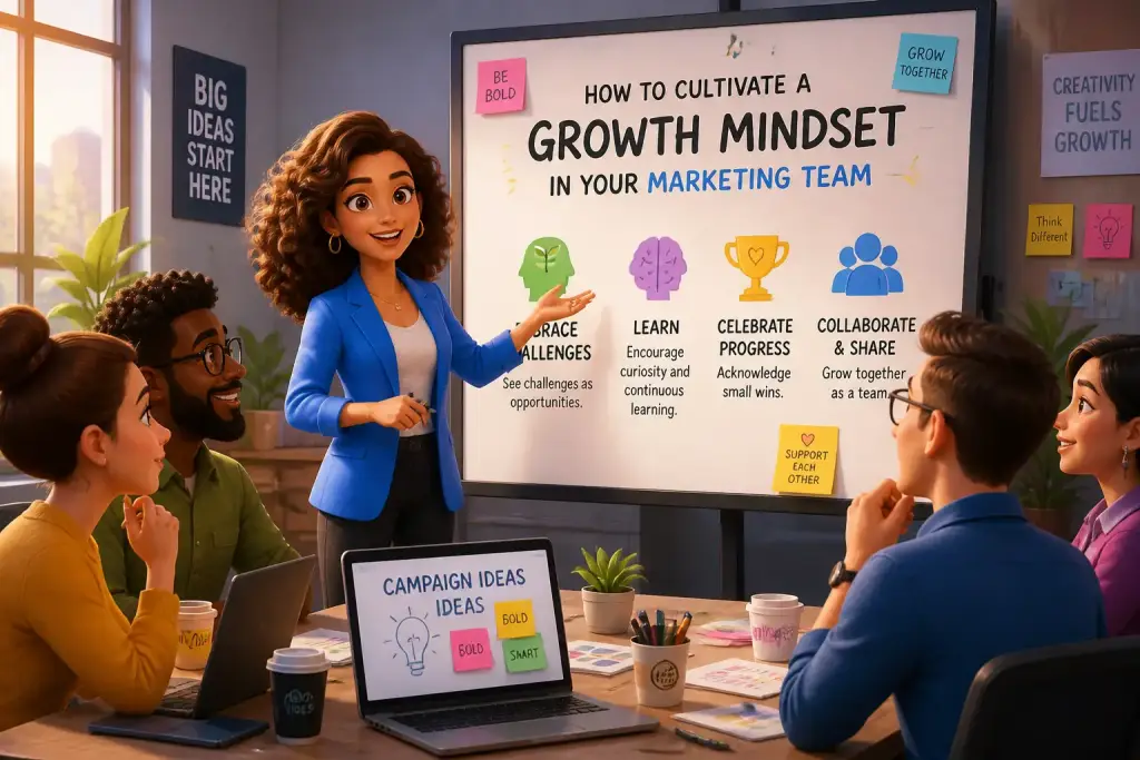 Team brainstorming session with engaging visuals and collaborative tools
